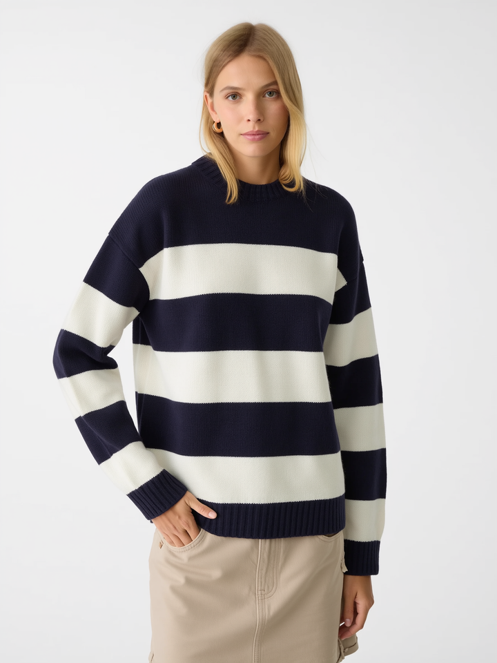 Women's Casual Striped Pullover Sweater